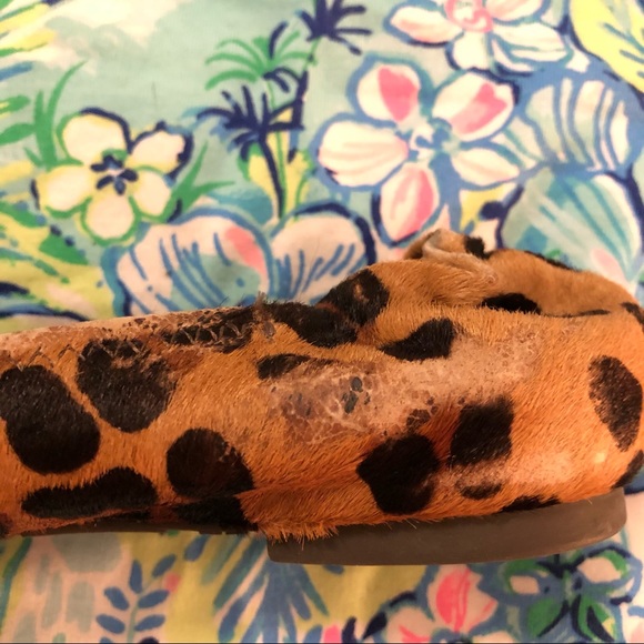 Tory Burch Reva ballet flats leopard pony hair calf animal print elastic size 8 - Picture 16 of 16